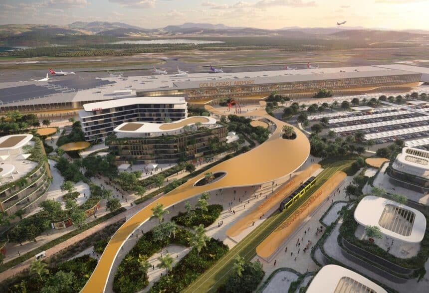 Render of proposed Gold Coast Airport layout.