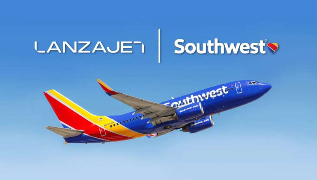 Southwest Airlines and LanzaJet promotional photo.