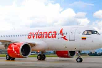 An Avianca Airlines Airbus parked on the tarmac.