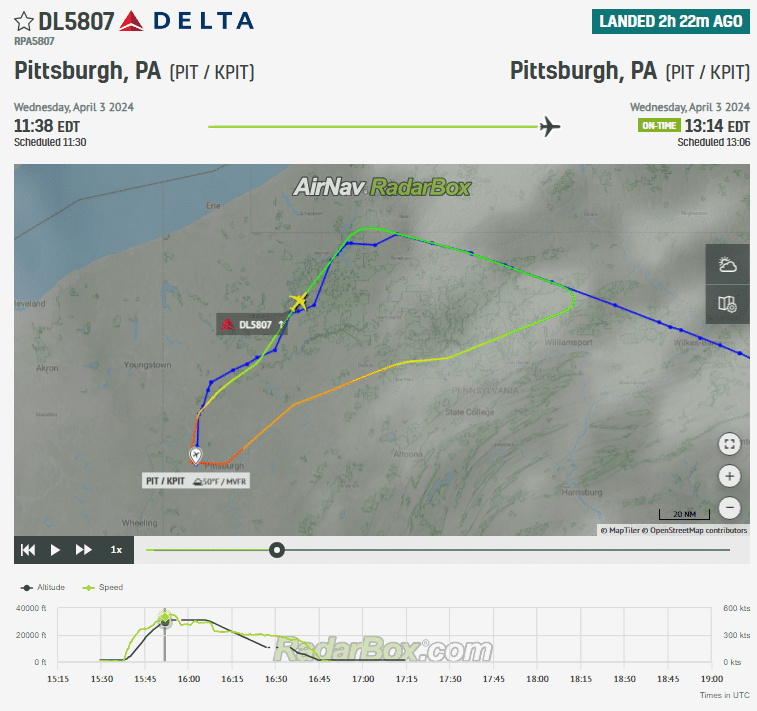 Delta Air Lines Flight Pittsburgh-New York Declares Emergency