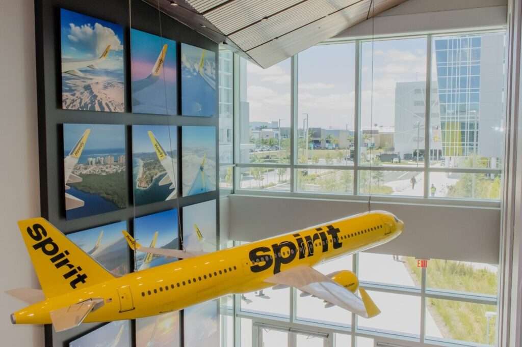 Interior of new Spirit Airlines HQ, Spirit Central.