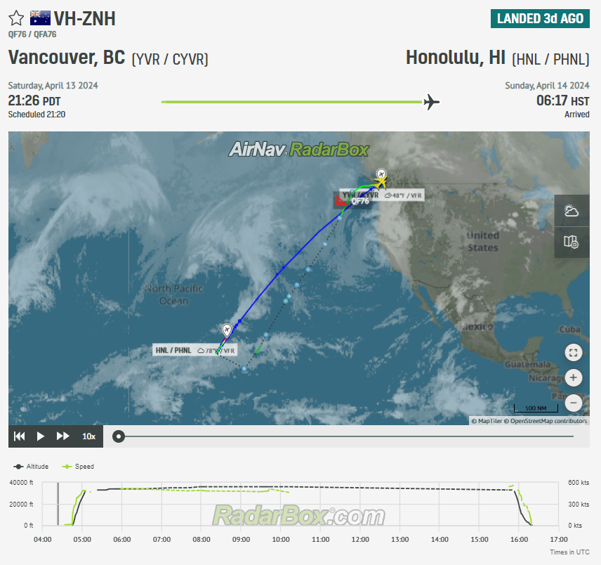 Qantas 787 Vancouver-Sydney Diverts to Honolulu: Electrical Issue