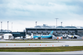 View across Sweden Arlanda Airport.