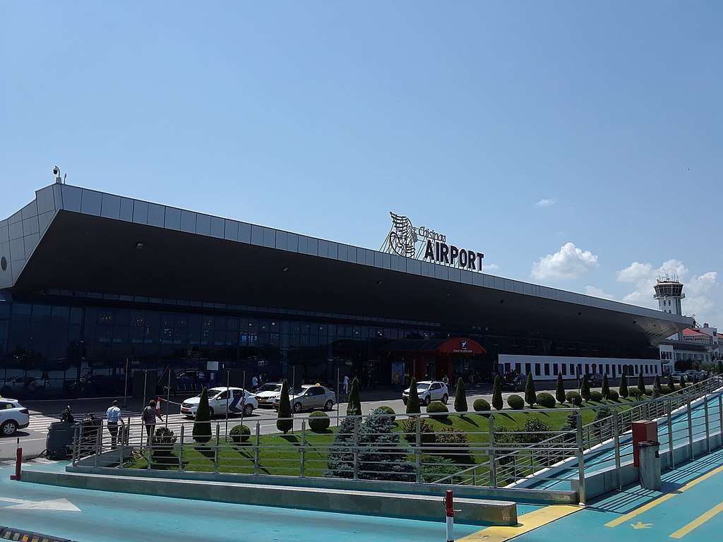 Exterior of Chisinau Airport Moldova.