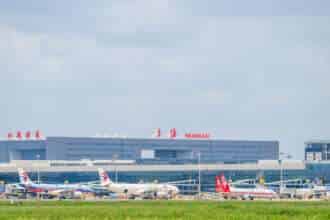 View across Shanghai Hongqiao International Airport.