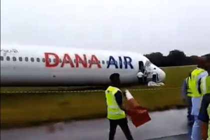 Plane Veers Off Runway at Lagos Airport in Nigeria