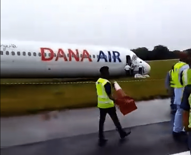 Plane Veers Off Runway at Lagos Airport in Nigeria