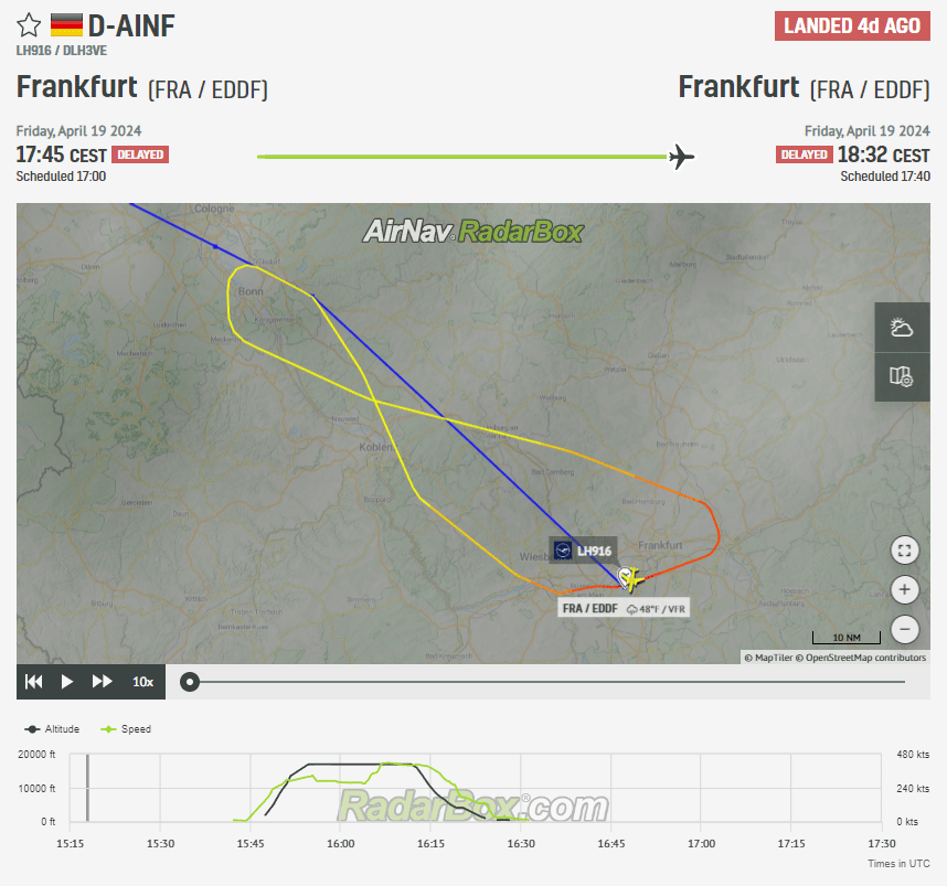 Lufthansa Flight Frankfurt-London Makes Emergency Landing