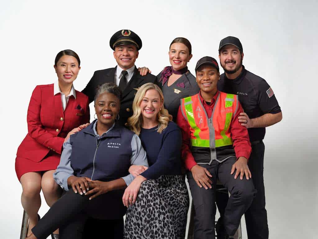 A group of Delta Air Lines employees.