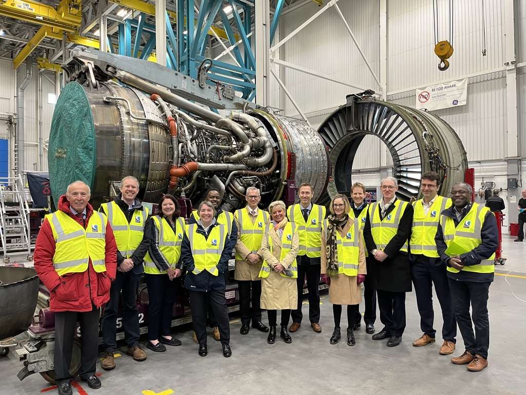 UK CAA personnel tour a Wales aerospace facility.