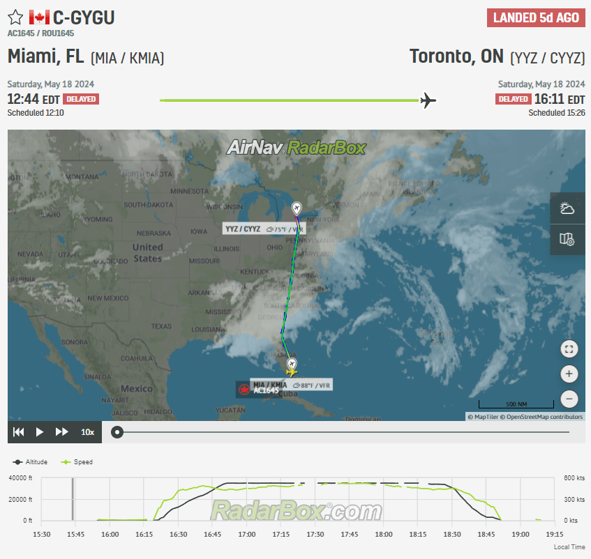 Air Canada Rouge A321 Makes Emergency Landing in Toronto