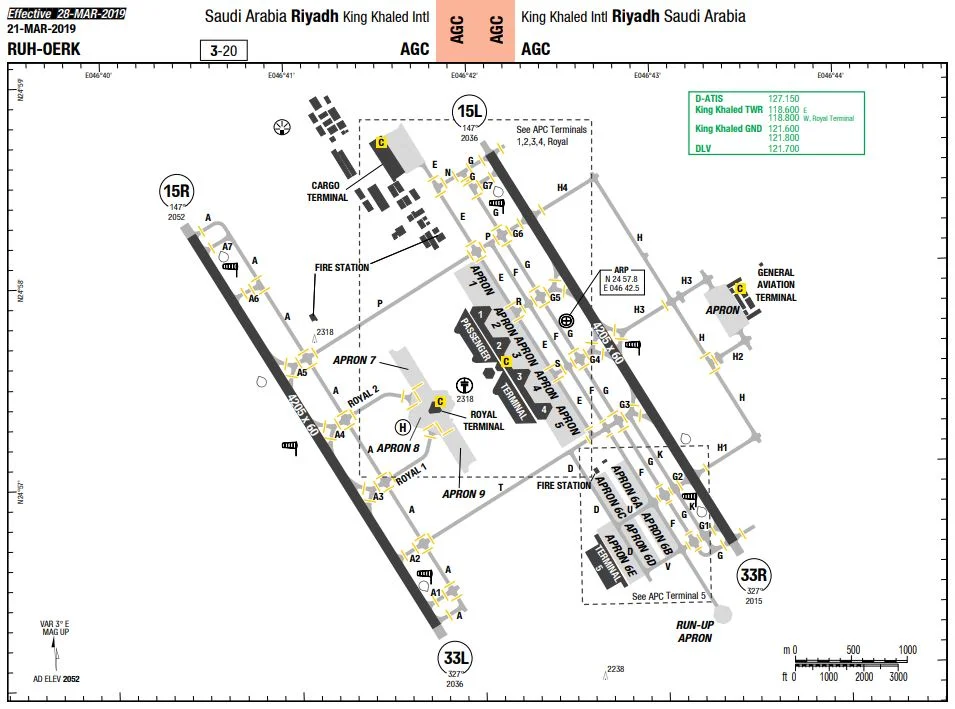 Riyadh King Khaled Airport layout