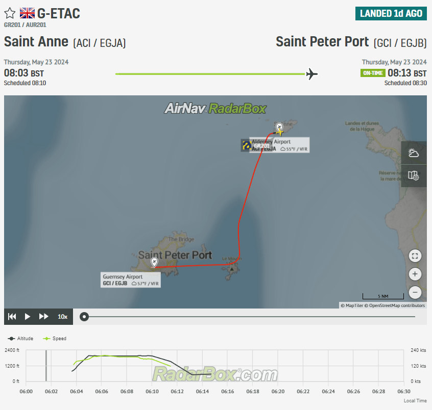 Aurigny Flight Gets Stuck on Runway After Guernsey Landing