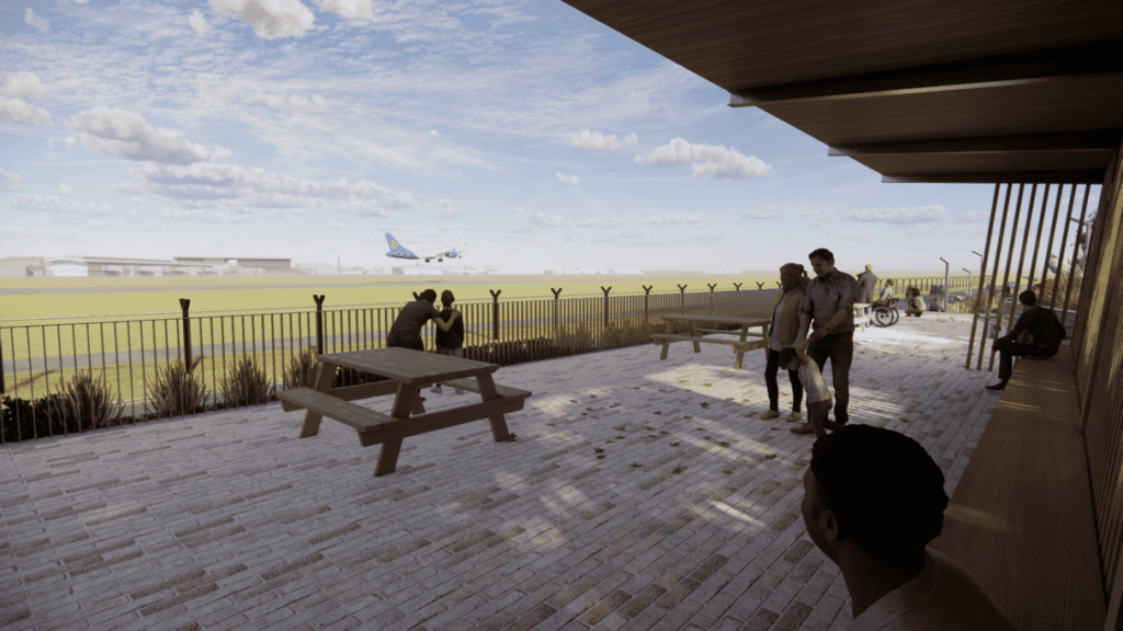 Render of new aircraft observation area at Dublin Airport