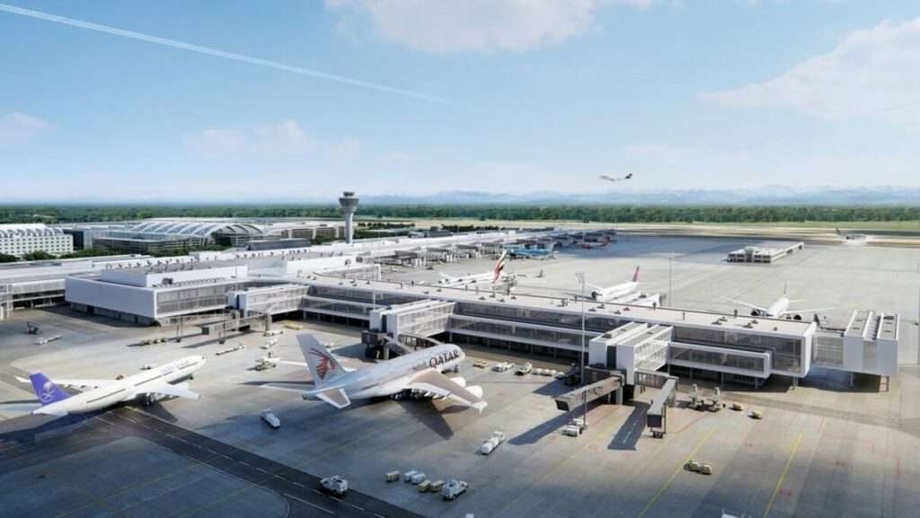 Render of new Terminal 1 facility at Munich Airport.